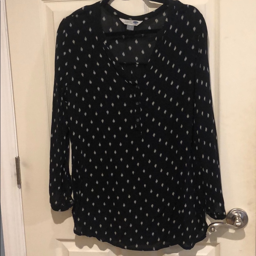 Split neck tunic.